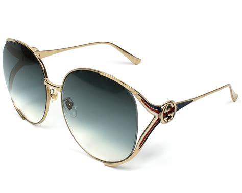 gucci sunglasses blue gold